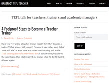 Tablet Screenshot of barefootteflteacher.com